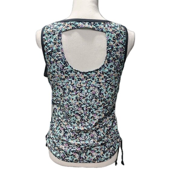 Free Country Women's Seaside Petals Full Side Shirring Tankini Top Sizes XLARGE - Picture 2 of 13